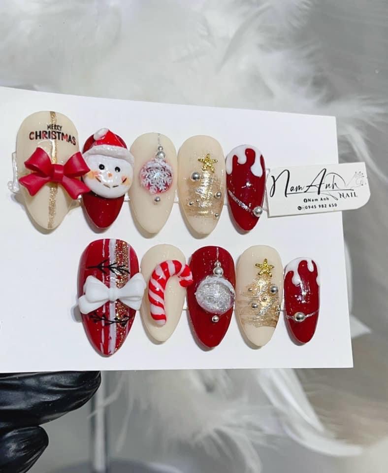 Các mẫu nail giáng sinh 