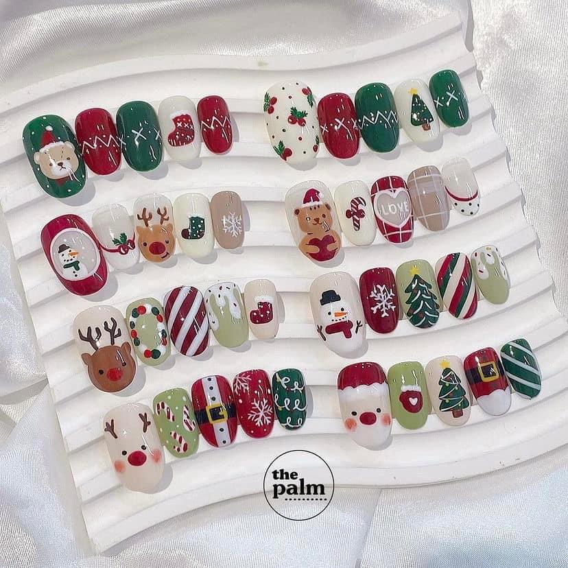 Các mẫu nail giáng sinh 