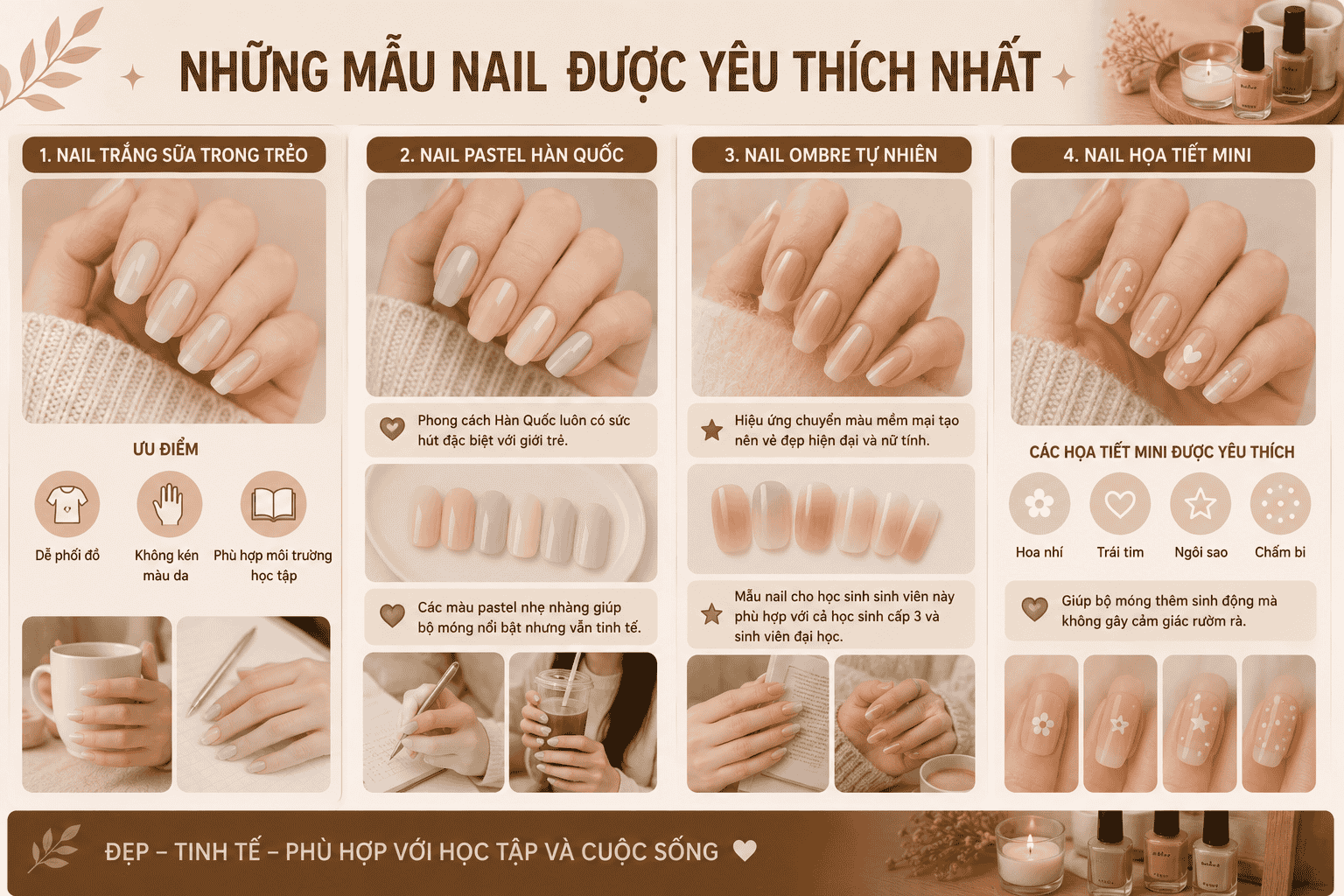 Những Mẫu Nail Được Yêu Thích Nhất