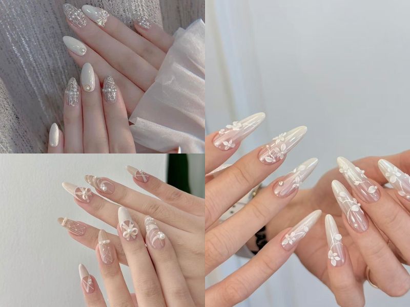 Mẫu Nail Cô Dâu Đẹp Sang Trọng Và Tinh Tế Cho Ngày Trọng Đại