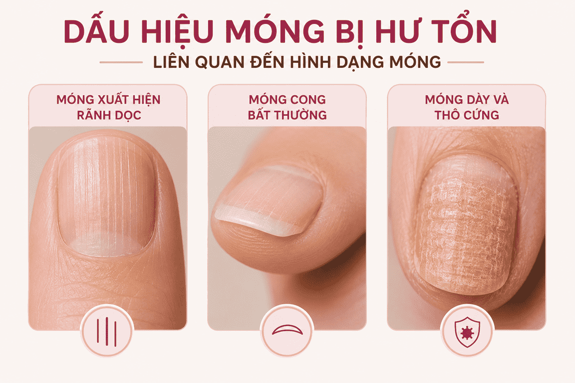 Dấu Hiệu Móng Bị Hư Tổn
